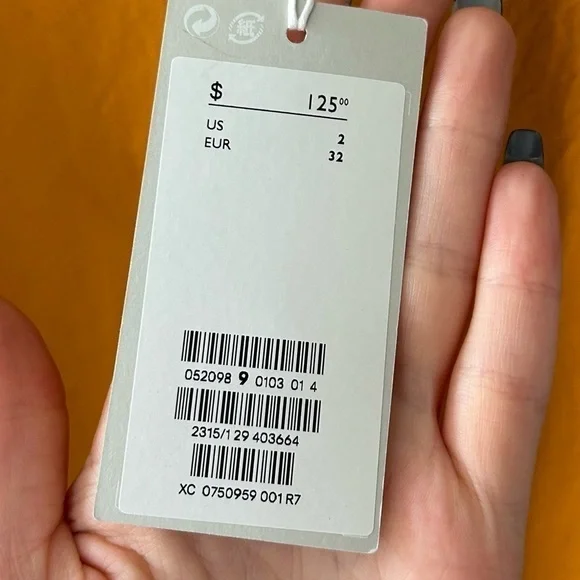 [2] NWT COS Golden Mustard Yellow Lightweight A-line Shift Dress 100% Cotton - Picture 13 of 13